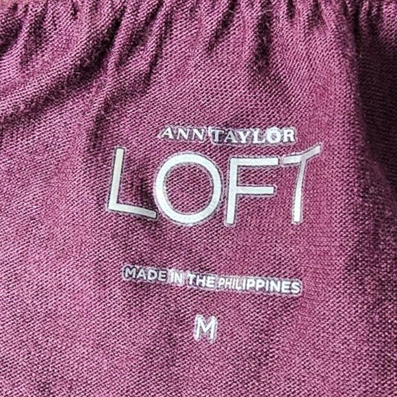 LOFT Burgundy Sleeveless Tunic - Picture 4 of 5